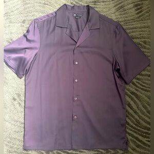 Zara Men’s Eggplant Satin Shirt